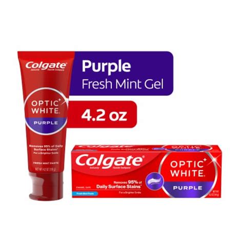 Colgate Optic White Purple Whitening Toothpaste, 4.2 oz - Fry’s Food Stores