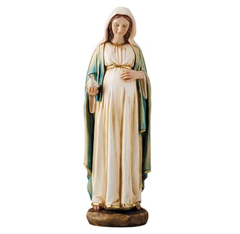 Buy Hand Painted Mary, Mother of Jesus Resin Statue, 8 Inches Online at ...