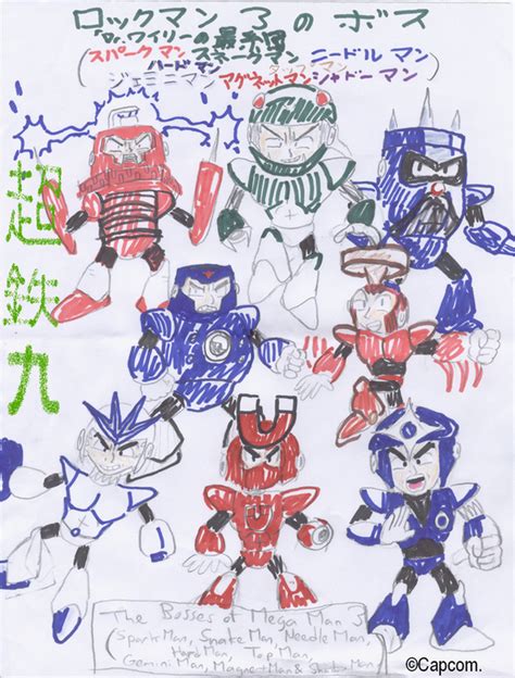 Mega Man 3 Bosses by Chotetsumaru on DeviantArt