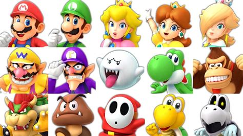 Super Mario Party - All Characters - YouTube