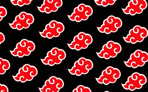 Download Red Akatsuki Cloud Pattern Wallpaper | Wallpapers.com