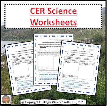 CER Science Worksheets - Multivitamins, Calcium, Drinking Enough Water ...