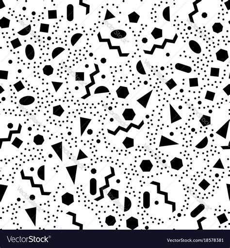 Black geometric seamless pattern Royalty Free Vector Image