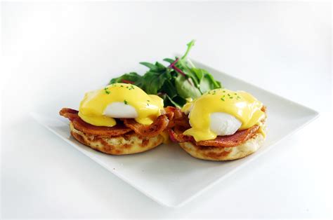 eggs benedict from scratch: buttermilk english muffins, blender ...