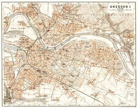 Old map of Dresden in 1911. Buy vintage map replica poster print or ...