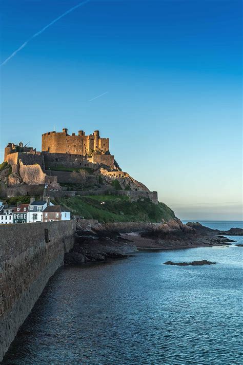 Jersey Castle and Port in the mid afternoon - Jersey Channel Islands ...