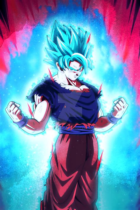 Goku Super Saiyan Blue Kaioken by SkyGoku7 on DeviantArt