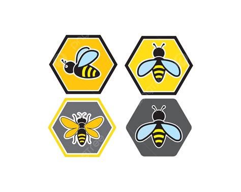 Honey Bee Logo Template Vector Icon Illustration Eco Honey Herbal ...