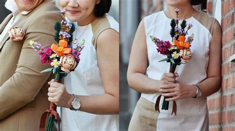 A Filipino Couple Used the Lego Flower Bouquet for Their Wedding