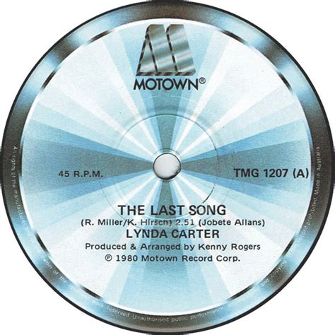 Lynda Carter – The Last Song (1981, Vinyl) - Discogs