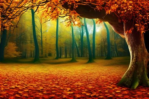 Autumn Forest Background Graphic by Fstock · Creative Fabrica