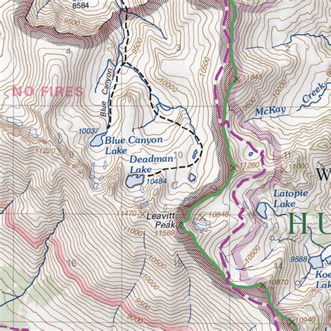 Emigrant Wilderness Map by US Forest Service R5 | Avenza Maps