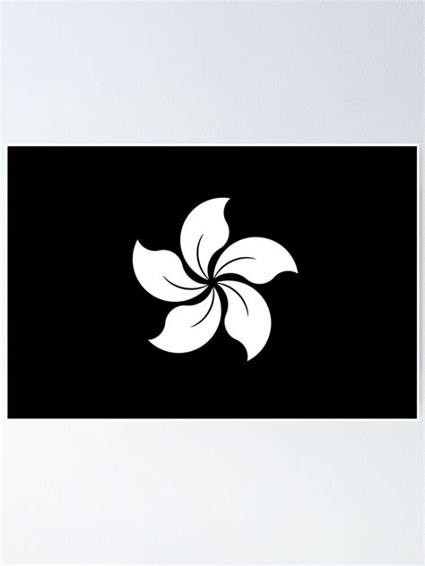 "Black Bauhinia Flag of Hong Kong" Poster for Sale by newmovement ...