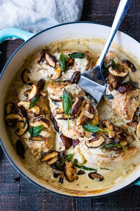 Creamy Gorgonzola Chicken with Mushrooms | Feasting At Home