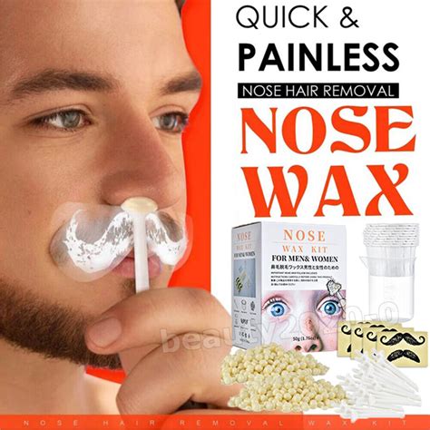 Nose Ear Hair Removal Wax Kit Sticks Easy Men Women Nasal Remover ...