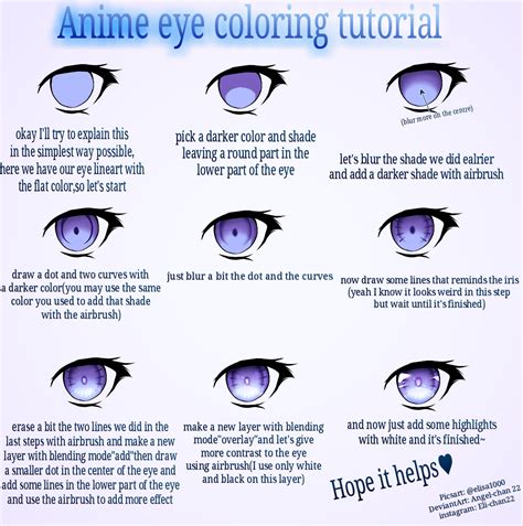 Anime Eye Coloring Tutorial by Angel-chan22 | Anime eyes, Coloring ...