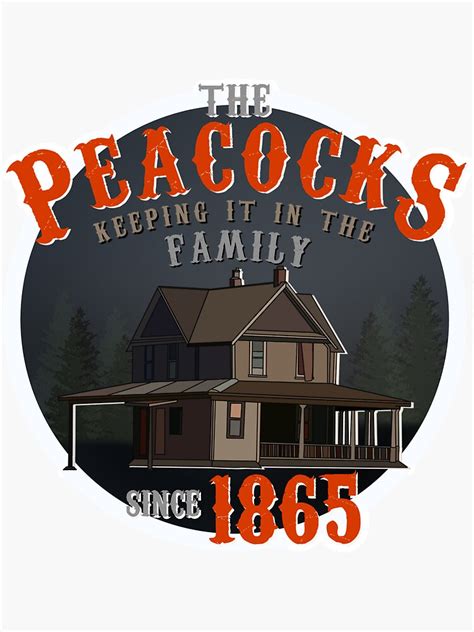 "X-Files Peacock Brothers Mrs Peacock Family Farm" Sticker for Sale by ...