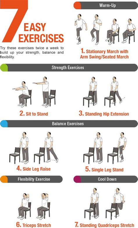 7 Easy Exercises to an Active Lifestyle | Senior fitness, Easy workouts ...