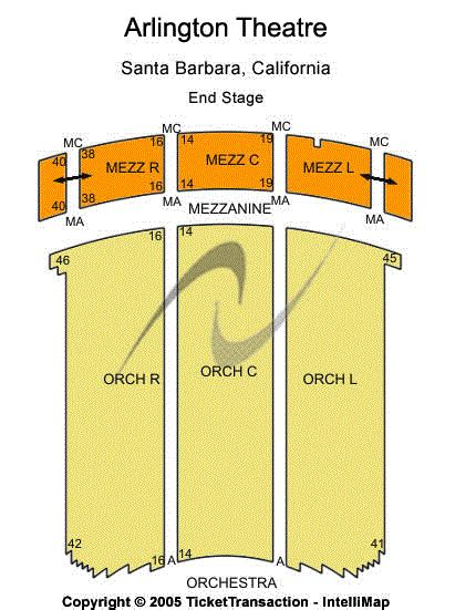 Arlington Theatre Seating Chart | Arlington Theatre Event Tickets ...