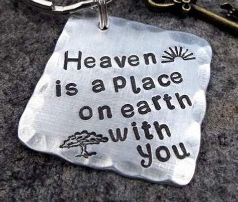 Keychain Heaven is a place on earth with you by FetchAPassionTags