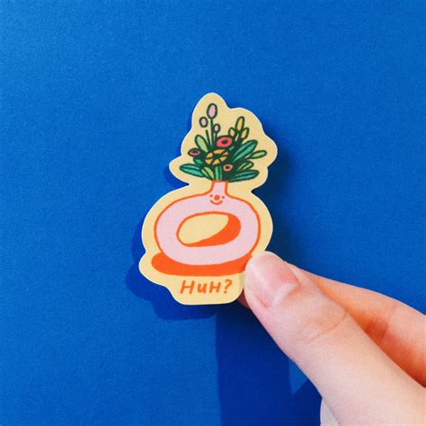 Huh Sticker — SADSHRIMPS