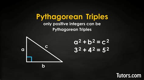 Pythagorean Triples - List, Examples, Definition & Video