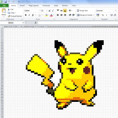 Spreadsheet Pixel Art Stitch - Draggolia