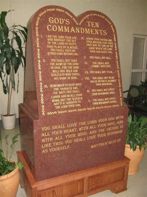 Ten Commandments Monument - Sacred Heart Catholic Church Red Bluff ...