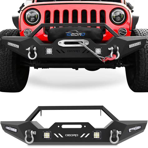 Buy oEdRoFront Bumper, Compatible for 2007-2018 Jeep Wrangler JK ...