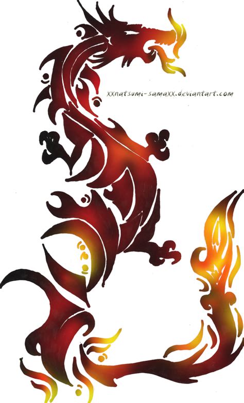 a dragon tattoo design on white paper