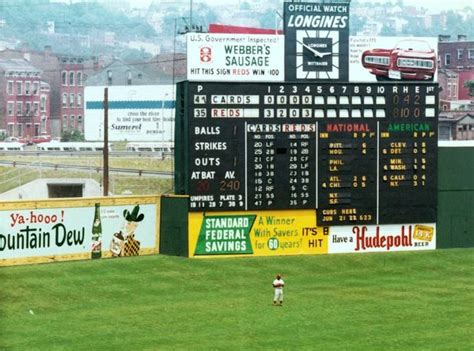 crosley field - Google Search | Baseball scoreboard, Major league ...