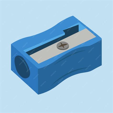 Premium Vector | Blue pencil sharpener illustration