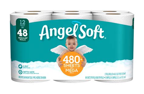 Household Supplies & Cleaning Angel Soft 2 Ply Toilet Paper 48 Double ...