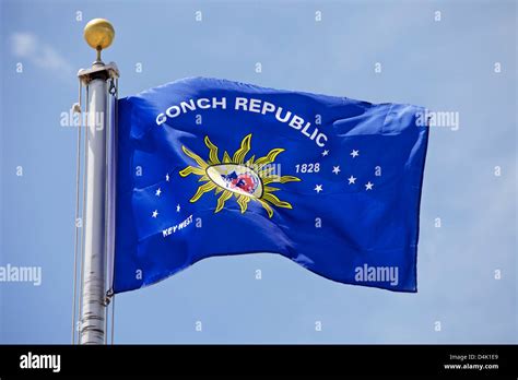 Conch Republic flag flying in Key West Stock Photo - Alamy