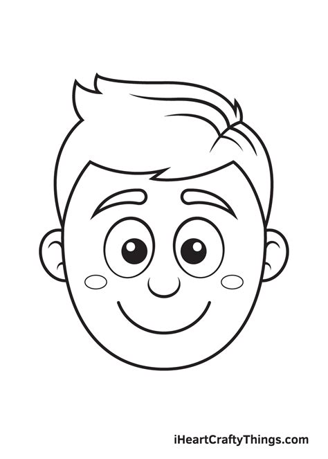 Cartoon Face Drawing — How To Draw A Cartoon Face Step By Step