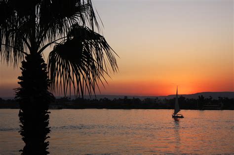 View across the river Nile during sunset in Luxor. by Mandeep Ruprai ...