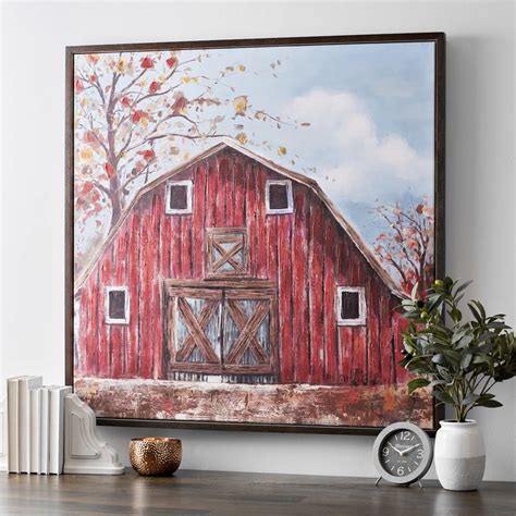 This rustic, red piece brings a pop of color into your farmhouse ...