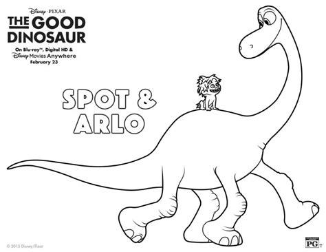 Disney The Good Dinosaur Spot & Arlo Coloring Page - Mama Likes This