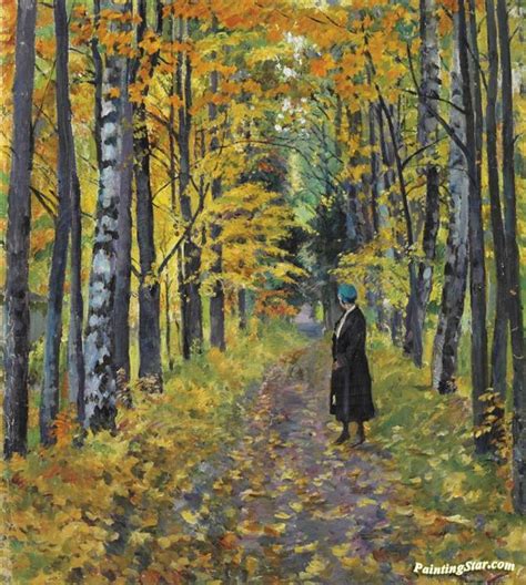 A Walk Through The Woods In Autumn Artwork By Sergei Arsenevich ...