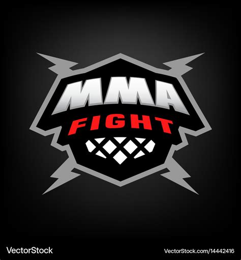 Mixed martial arts logo Royalty Free Vector Image