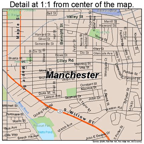 Manchester New Hampshire Street Map 3345140