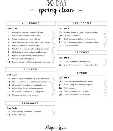 Spring Cleaning Checklist | Skip To My Lou