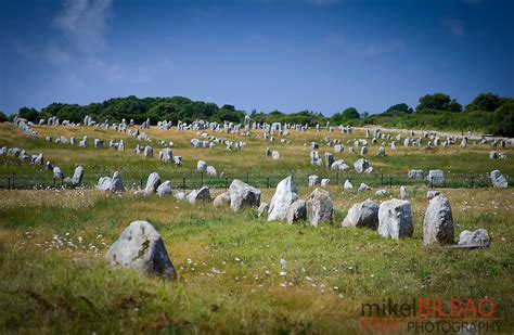 Carnac stones. Carnac village. Morbihan, Brittany, France, Europe ...