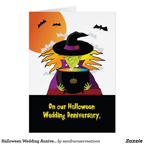 Halloween Wedding Anniversary Witches Brew Card | Zazzle | Halloween ...