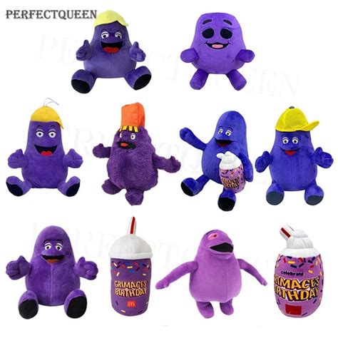 Grimace Shake Yellow Hat Plush Doll Soft Stuffed Animals Plushie Toy ...