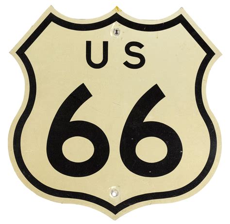 Bonhams Cars : A California US Route 66 sign,