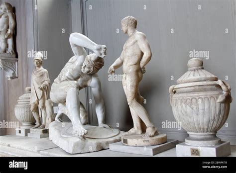 Vatican City, Vatican - May 20, 2019: Roman statues in Vatican Museums ...