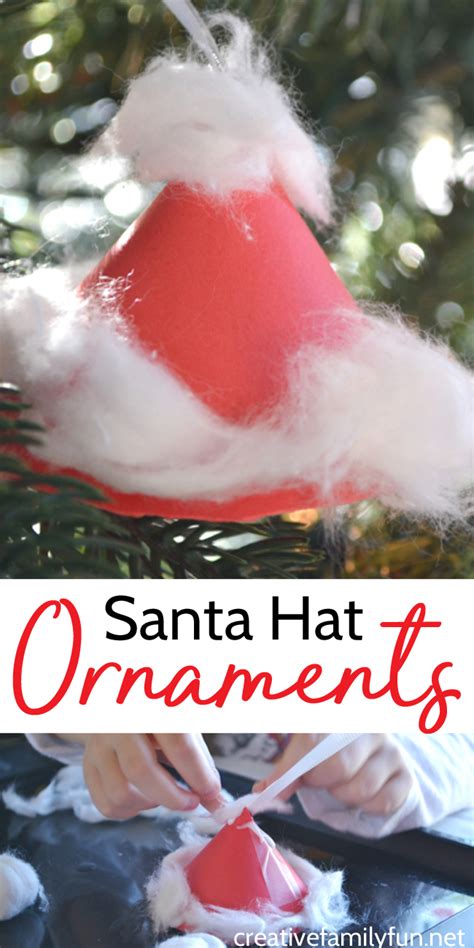 Santa Hat Ornament - Creative Family Fun