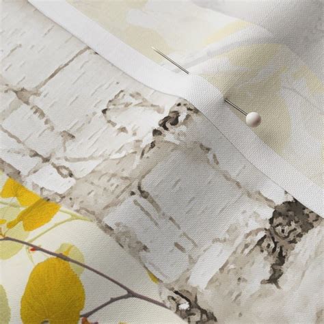 Birch Grove in Autumn Fabric | Spoonflower