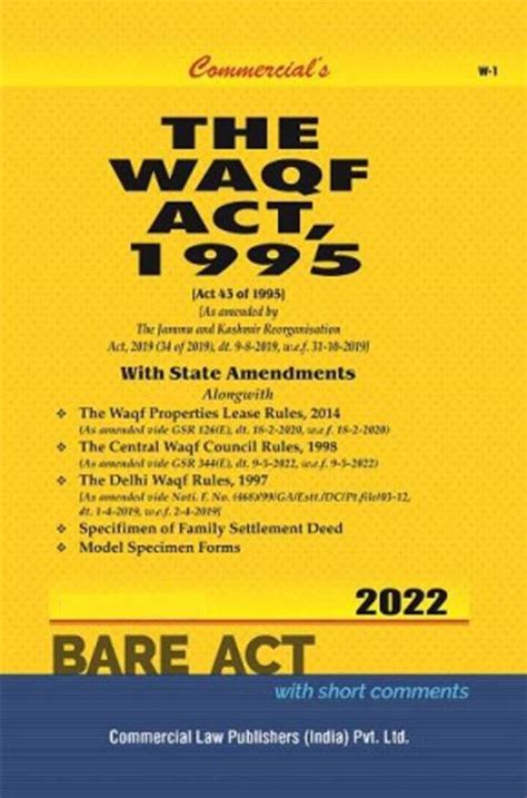 The Waqf Act, 1995 - 2022/ Edition: Buy The Waqf Act, 1995 - 2022 ...